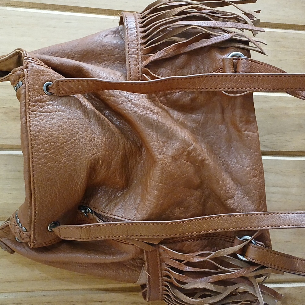 The Sak Leather Fringed Backpack - Brown - Picture 5 of 9